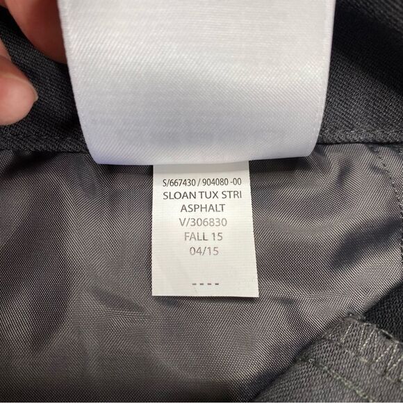 Banana Republic Sloan Fit Tuxedo Stripe Asphalt Gray Black Sz 6 - Picture 9 of 11